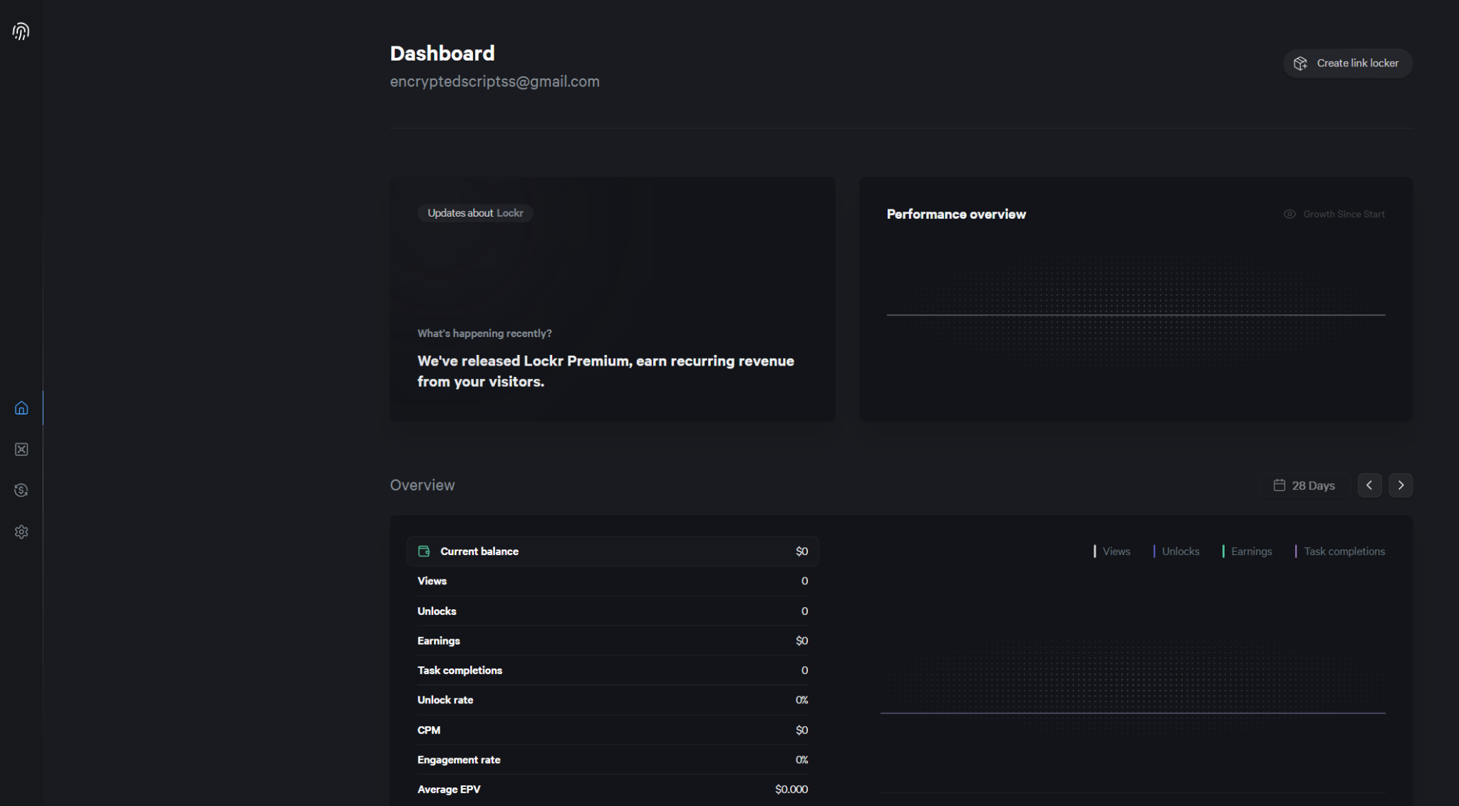 Lockr.so publisher dashboard